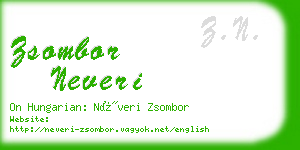 zsombor neveri business card